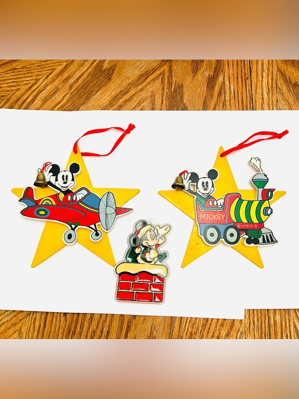 Disney Mickey Mouse Ornaments Lot(3) Kurt S Adler Vintage Read